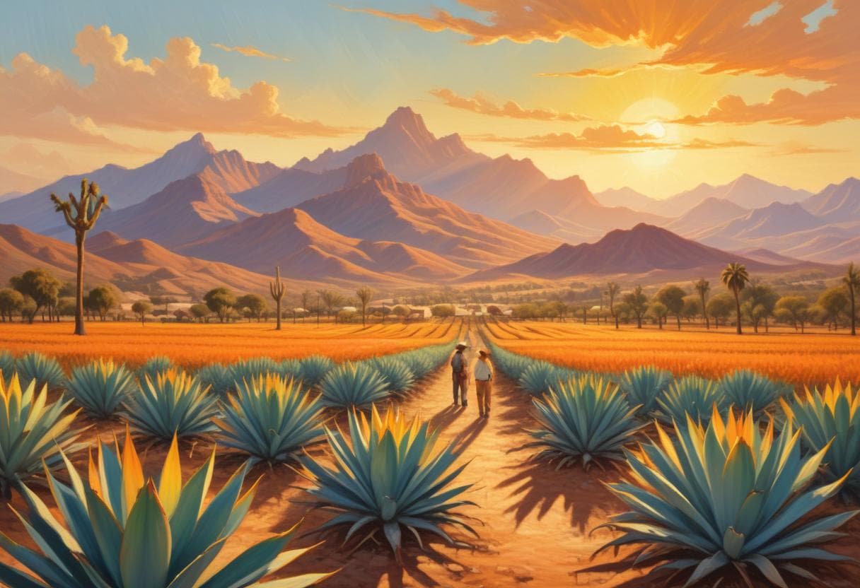 Expansive Mexican Agave Farm