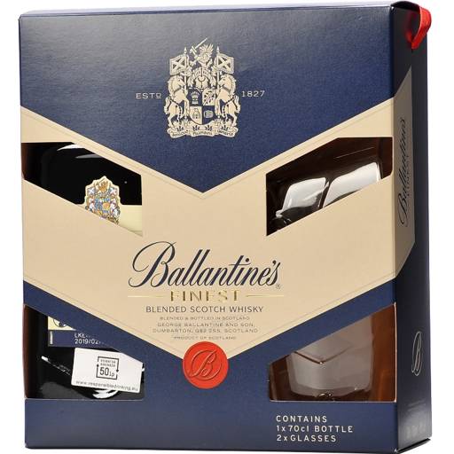 BALLANTINE'S FINEST + ČAŠE 0,70 L