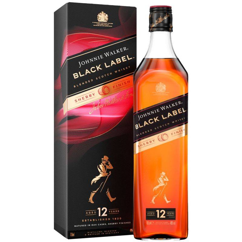 JOHNNIE WALKER BLACK LABEL SHERRY FINISH 0,70 L